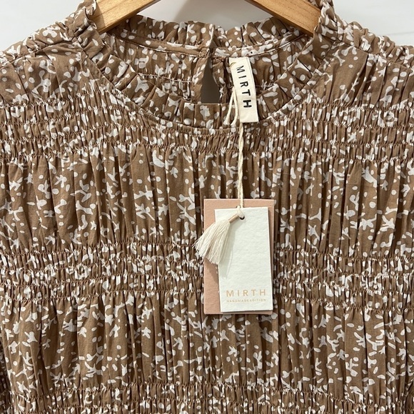 Mirth | NWT Crete Mini Dress in Desert Sand Coral Print - Size Medium - Picture 7 of 11